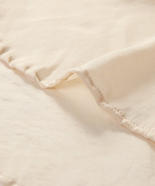 AS KNOW AS PINKY(アズノゥアズピンキー)の「そよ風のシアーシャツワンピース(シャツワンピース・レディース・オフホワイト/ブラック/ベージュ・FREE)」の9枚目の写真