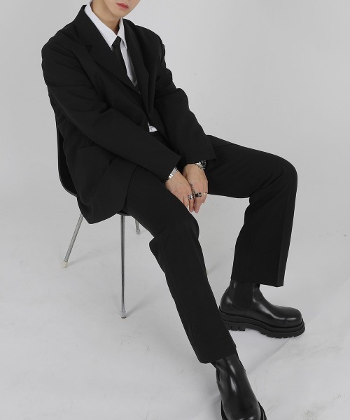 ASCLO（エジュクロ）の「ASCLO  Overfit Art Blazer（2type）（テーラードジャケット・メンズ・ブラック/ベージュ/ストライプ・SMALL/LARGE）」の11枚目の写真