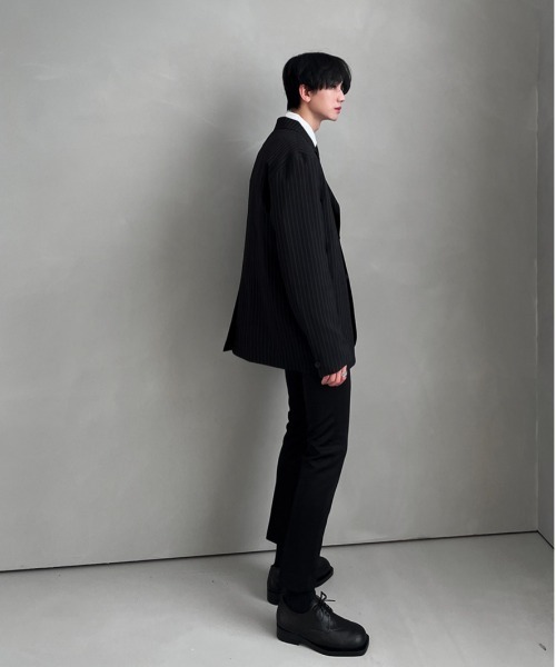 ASCLO（エジュクロ）の「ASCLO  Overfit Art Blazer（2type）（テーラードジャケット・メンズ・ブラック/ベージュ/ストライプ・SMALL/LARGE）」の10枚目の写真