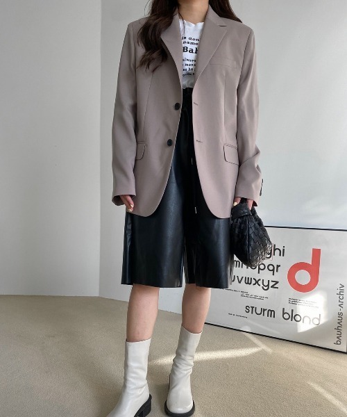 ASCLO（エジュクロ）の「ASCLO  Overfit Art Blazer（2type）（テーラードジャケット・メンズ・ブラック/ベージュ/ストライプ・SMALL/LARGE）」の22枚目の写真