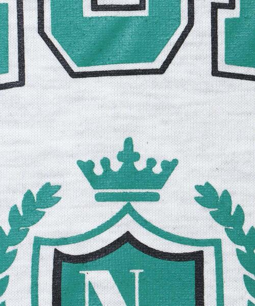 INGNI（イング）の「エンブレムカレッジロゴロングTシャツ（Tシャツ/カットソー・レディース・ブルー/ホワイト×グリーン/ホワイト×ブルー/オートミール・M）」の16枚目の写真