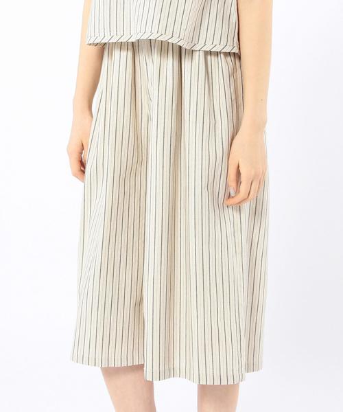 Another Edition（アナザーエディション）の「2wayノースリーブプルオーバー×サロペット(ストライプ)/ae NSL PO×SLPT STRP◆（サロペット/オーバーオール・レディース・オフホワイト/ネイビー・ﾌﾘ-）」の17枚目の写真