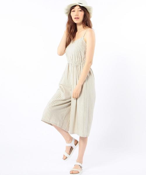 Another Edition（アナザーエディション）の「2wayノースリーブプルオーバー×サロペット(ストライプ)/ae NSL PO×SLPT STRP◆（サロペット/オーバーオール・レディース・オフホワイト/ネイビー・ﾌﾘ-）」の20枚目の写真