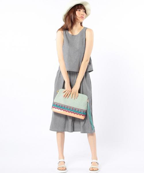 Another Edition（アナザーエディション）の「2wayノースリーブプルオーバー×サロペット(ストライプ)/ae NSL PO×SLPT STRP◆（サロペット/オーバーオール・レディース・オフホワイト/ネイビー・ﾌﾘ-）」の21枚目の写真