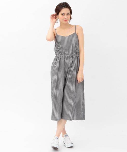 Another Edition（アナザーエディション）の「2wayノースリーブプルオーバー×サロペット(ストライプ)/ae NSL PO×SLPT STRP◆（サロペット/オーバーオール・レディース・オフホワイト/ネイビー・ﾌﾘ-）」の8枚目の写真