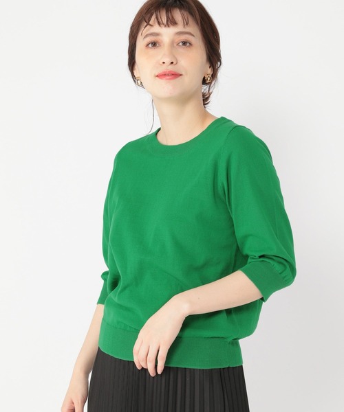 studio CLIP（スタディオクリップ）の「14ゲージハイツイストプルオーバー（ニット/セーター・レディース・ブラック/ブラウン/グリーン/ブルー/レッド・FREE）」の4枚目の写真