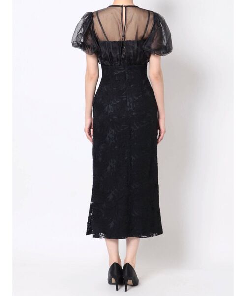 LAGUNAMOON(ラグナムーン)の「LADYシアーパフスリーブエンブロイダリードレス(ドレス・レディース・ブラック/マスタード・SMALL/MEDIUM)」の11枚目の写真
