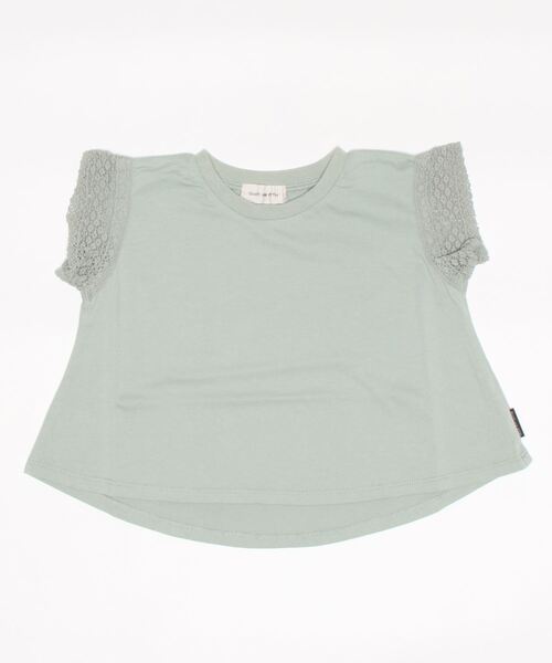 quoti use fith（クゥオティ　ユース　フィス）の「天竺 レース半袖 Tシャツ（Tシャツ/カットソー・キッズ・ホワイト/ブラック/ベージュ/グリーン・90/100/110/120/80/130）」の13枚目の写真