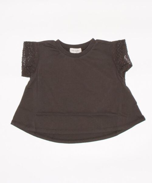 quoti use fith（クゥオティ　ユース　フィス）の「天竺 レース半袖 Tシャツ（Tシャツ/カットソー・キッズ・ホワイト/ブラック/ベージュ/グリーン・90/100/110/120/80/130）」の12枚目の写真