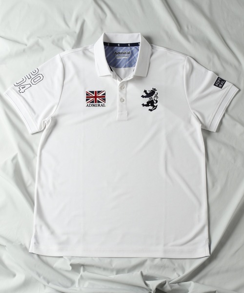 UNION STATION(ユニオンステーション)の「【Admiral/アドミラル】クールメッシュ鹿の子 別注 ポロシャツ(ポロシャツ・メンズ・ホワイト/ネイビー・LL/M/L)」の3枚目の写真