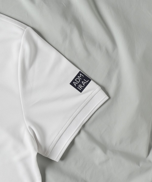 UNION STATION(ユニオンステーション)の「【Admiral/アドミラル】クールメッシュ鹿の子 別注 ポロシャツ(ポロシャツ・メンズ・ホワイト/ネイビー・LL/M/L)」の5枚目の写真