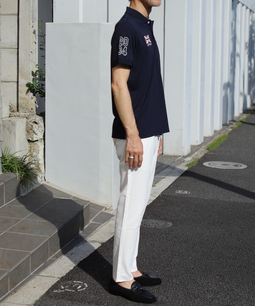 UNION STATION(ユニオンステーション)の「【Admiral/アドミラル】クールメッシュ鹿の子 別注 ポロシャツ(ポロシャツ・メンズ・ホワイト/ネイビー・LL/M/L)」の16枚目の写真