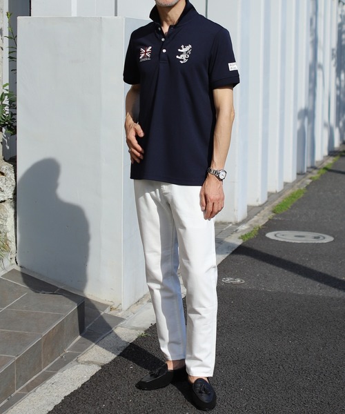 UNION STATION(ユニオンステーション)の「【Admiral/アドミラル】クールメッシュ鹿の子 別注 ポロシャツ(ポロシャツ・メンズ・ホワイト/ネイビー・LL/M/L)」の19枚目の写真