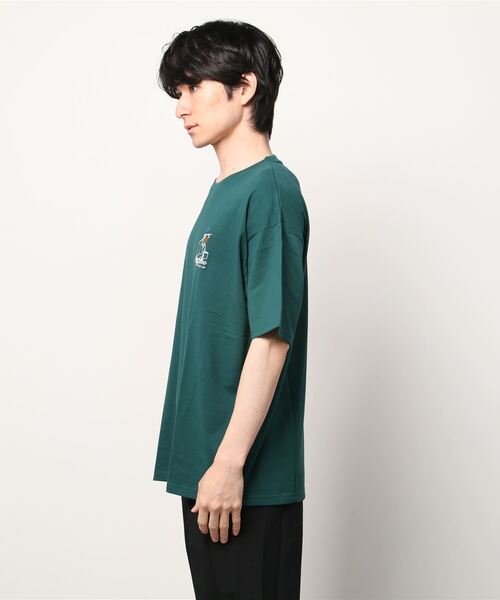 Mac-House(マックハウス)の「ヒゲサガラ刺繍 半袖Tシャツ(Tシャツ/カットソー・メンズ・グリーン/ネイビー/ホワイト・M/L)」の4枚目の写真