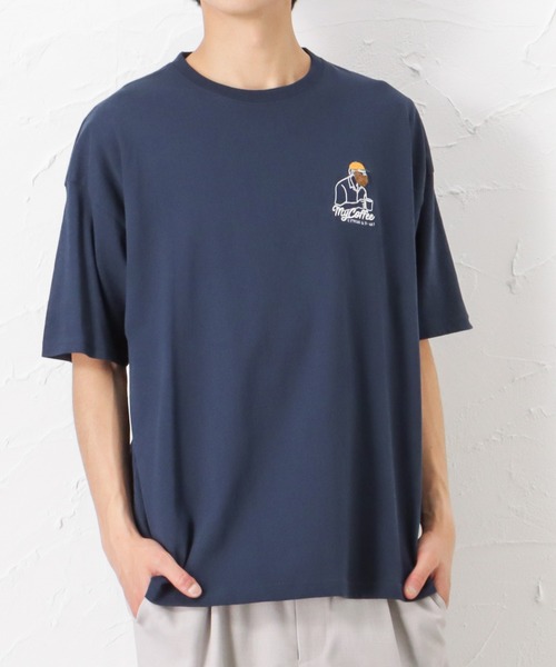Mac-House(マックハウス)の「ヒゲサガラ刺繍 半袖Tシャツ(Tシャツ/カットソー・メンズ・グリーン/ネイビー/ホワイト・M/L)」の3枚目の写真