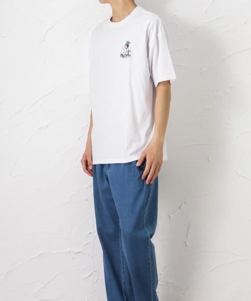 Mac-House(マックハウス)の「ヒゲサガラ刺繍 半袖Tシャツ(Tシャツ/カットソー・メンズ・グリーン/ネイビー/ホワイト・M/L)」の6枚目の写真