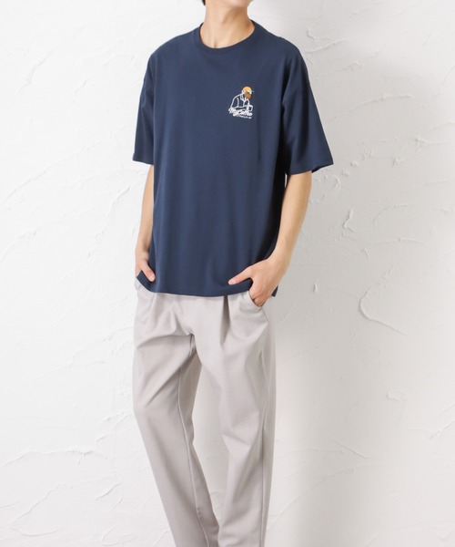 Mac-House(マックハウス)の「ヒゲサガラ刺繍 半袖Tシャツ(Tシャツ/カットソー・メンズ・グリーン/ネイビー/ホワイト・M/L)」の13枚目の写真