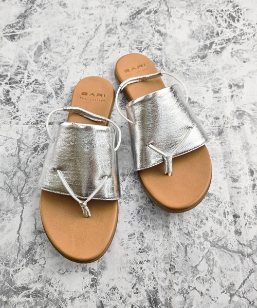 【美品】BARI レーザーサンダル　KIRA35 レディース　革靴　ブラック 美品】BARI レーザーサンダル KIRA35 レディース 革靴 ブラック