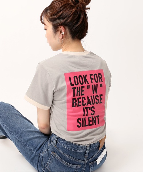 Wrangler（ラングラー）の「【Wrangler/ラングラー】Wrangler wringer Tシャツ（Tシャツ/カットソー・レディース・ホワイト/ブラウン・FREE）」の2枚目の写真