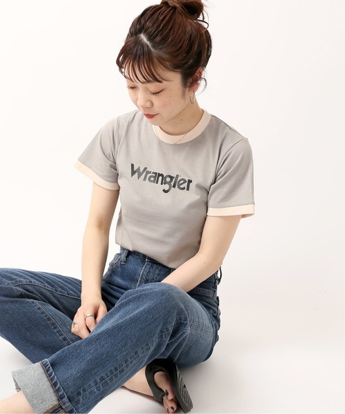 Wrangler（ラングラー）の「【Wrangler/ラングラー】Wrangler wringer Tシャツ（Tシャツ/カットソー・レディース・ホワイト/ブラウン・FREE）」の10枚目の写真