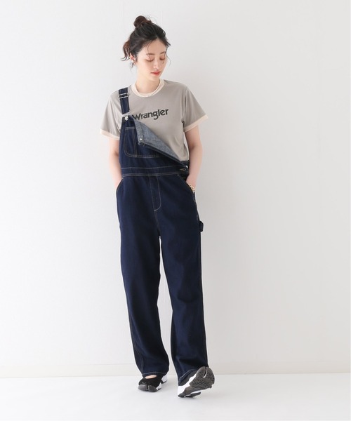 Wrangler（ラングラー）の「【Wrangler/ラングラー】Wrangler wringer Tシャツ（Tシャツ/カットソー・レディース・ホワイト/ブラウン・FREE）」の4枚目の写真