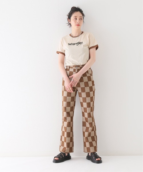 Wrangler（ラングラー）の「【Wrangler/ラングラー】Wrangler wringer Tシャツ（Tシャツ/カットソー・レディース・ホワイト/ブラウン・FREE）」の21枚目の写真