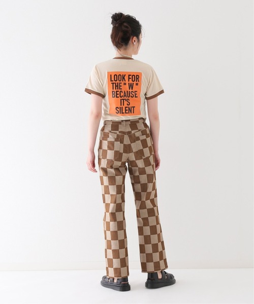 Wrangler（ラングラー）の「【Wrangler/ラングラー】Wrangler wringer Tシャツ（Tシャツ/カットソー・レディース・ホワイト/ブラウン・FREE）」の17枚目の写真