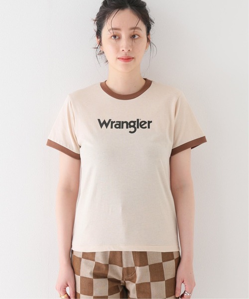 Wrangler（ラングラー）の「【Wrangler/ラングラー】Wrangler wringer Tシャツ（Tシャツ/カットソー・レディース・ホワイト/ブラウン・FREE）」の5枚目の写真