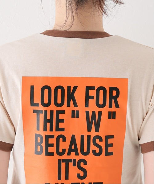 Wrangler（ラングラー）の「【Wrangler/ラングラー】Wrangler wringer Tシャツ（Tシャツ/カットソー・レディース・ホワイト/ブラウン・FREE）」の8枚目の写真