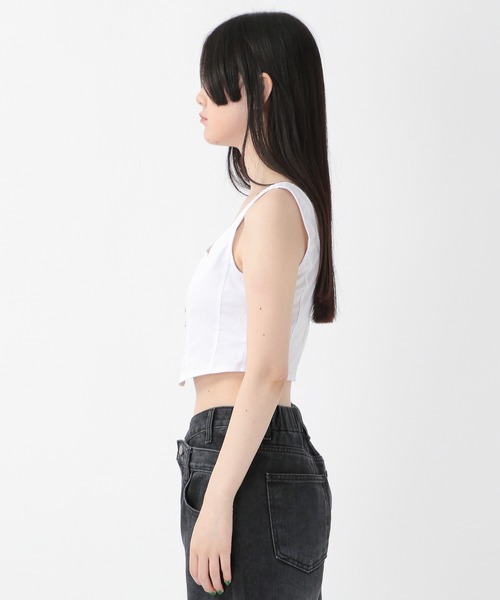 ALAND(エーランド)の「curetty/HOOKビスチェ 2950581(チューブトップ・レディース・ホワイト/ブラック・SMALL)」の12枚目の写真
