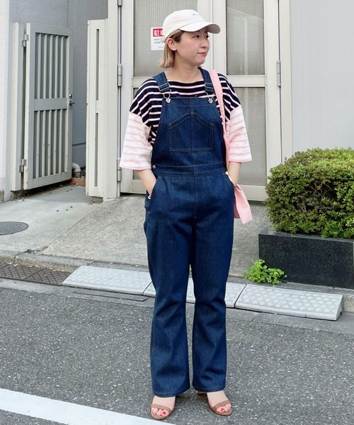 Doux archives（ドゥアルシーヴ）の「［ｗｅｂ限定］クレイジー切替バスクボーダーシャツ（Tシャツ/カットソー・レディース・ネイビー/グレー/グリーン/イエロー/ピンク・FREE）」の7枚目の写真