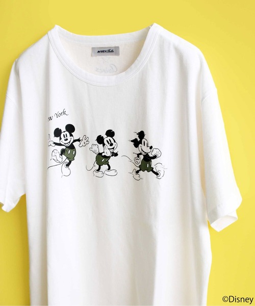 AVIREX(アヴィレックス)の「AVIREX/MICKEY MOUSE 333 T-SHIRT/ アヴィレックス/ミッキーマウス 333 ティーシャツ(Tシャツ/カットソー・レディース・ホワイト/チャコールグレー・FREE)」の6枚目の写真
