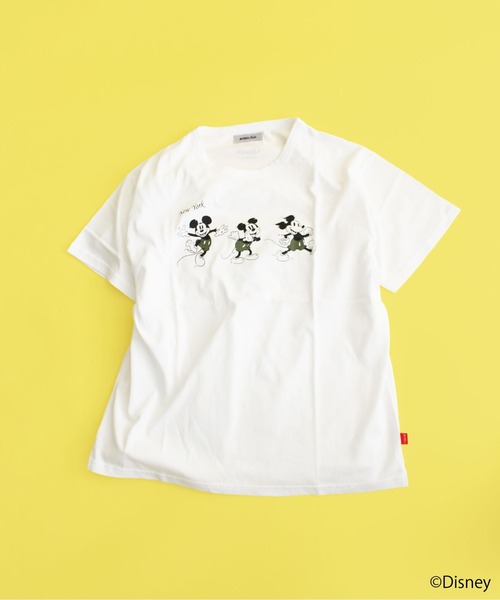 AVIREX(アヴィレックス)の「AVIREX/MICKEY MOUSE 333 T-SHIRT/ アヴィレックス/ミッキーマウス 333 ティーシャツ(Tシャツ/カットソー・レディース・ホワイト/チャコールグレー・FREE)」の7枚目の写真