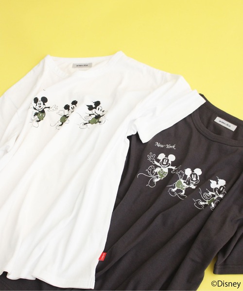 AVIREX(アヴィレックス)の「AVIREX/MICKEY MOUSE 333 T-SHIRT/ アヴィレックス/ミッキーマウス 333 ティーシャツ(Tシャツ/カットソー・レディース・ホワイト/チャコールグレー・FREE)」の15枚目の写真