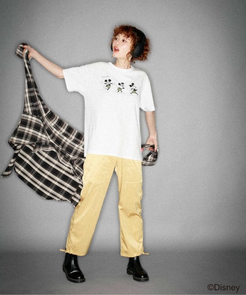 AVIREX(アヴィレックス)の「AVIREX/MICKEY MOUSE 333 T-SHIRT/ アヴィレックス/ミッキーマウス 333 ティーシャツ(Tシャツ/カットソー・レディース・ホワイト/チャコールグレー・FREE)」の17枚目の写真