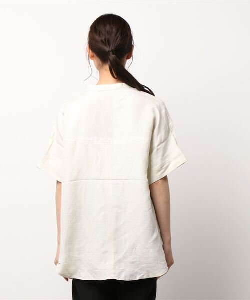 LOWRYS FARM（ローリーズファーム）の「アサコンスキッパーシャツＳＳ　275975（シャツ/ブラウス・レディース・イエロー/グリーン/アイボリー/グレー・FREE）」の6枚目の写真