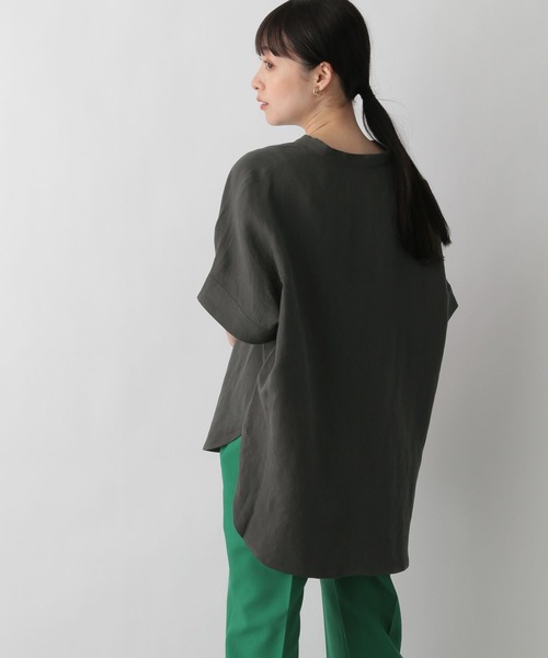 LOWRYS FARM（ローリーズファーム）の「アサコンスキッパーシャツＳＳ　275975（シャツ/ブラウス・レディース・イエロー/グリーン/アイボリー/グレー・FREE）」の11枚目の写真