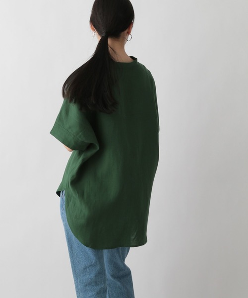 LOWRYS FARM（ローリーズファーム）の「アサコンスキッパーシャツＳＳ　275975（シャツ/ブラウス・レディース・イエロー/グリーン/アイボリー/グレー・FREE）」の17枚目の写真