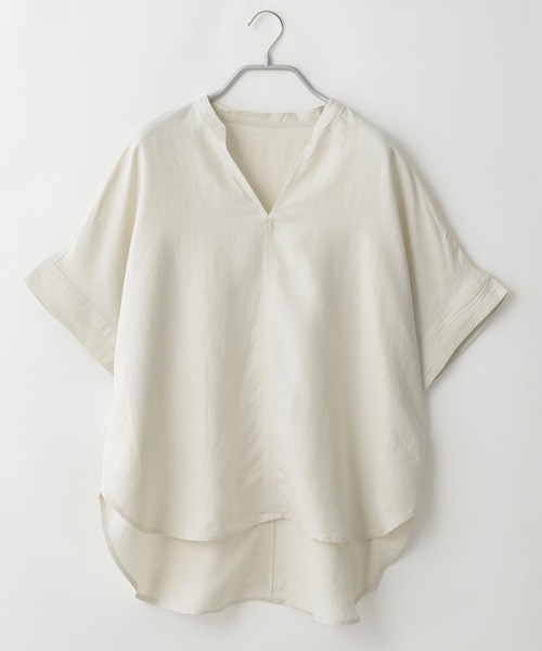 LOWRYS FARM（ローリーズファーム）の「アサコンスキッパーシャツＳＳ　275975（シャツ/ブラウス・レディース・イエロー/グリーン/アイボリー/グレー・FREE）」の18枚目の写真