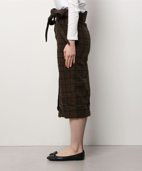 A PUPIL(アピューピル)の「A PUPIL BD PNCL SK-GLN(スカート・レディース・ブラウン・SMALL)」の2枚目の写真