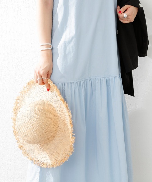 SHENERY（シーナリー）の「ティアードキャミドレス（ワンピース・レディース・ブルー/オフホワイト・FREE）」の4枚目の写真