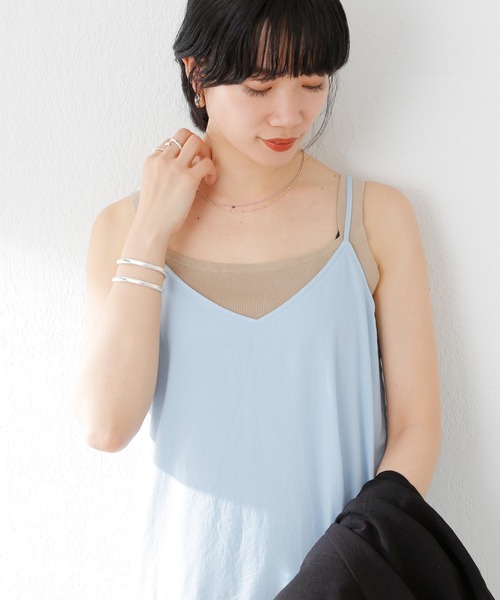 SHENERY（シーナリー）の「ティアードキャミドレス（ワンピース・レディース・ブルー/オフホワイト・FREE）」の3枚目の写真