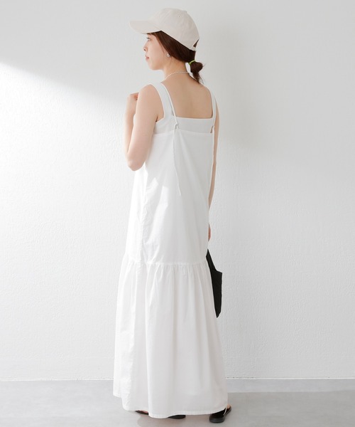 SHENERY（シーナリー）の「ティアードキャミドレス（ワンピース・レディース・ブルー/オフホワイト・FREE）」の10枚目の写真