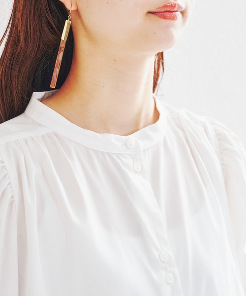 acro（アクロ）の「ボリューム袖ティアードチュニック/AC1400（ワンピース・レディース・ホワイト/ライトブルー/イエロー・ﾌﾘ-）」の7枚目の写真