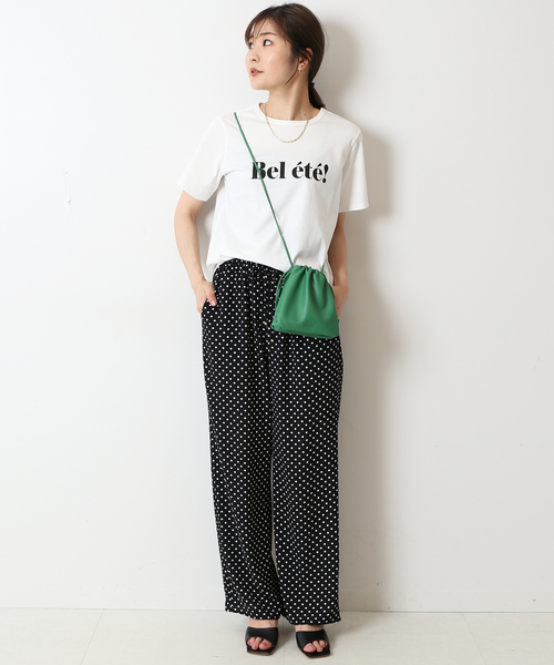 SLOBE IENA（スローブイエナ）の「Bel ete ロゴTシャツ（Tシャツ/カットソー・レディース・ホワイト/ネイビー/ブラウン/サックスブルー・FREE）」の15枚目の写真