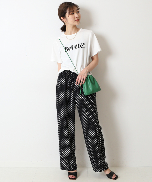 SLOBE IENA（スローブイエナ）の「Bel ete ロゴTシャツ（Tシャツ/カットソー・レディース・ホワイト/ネイビー/ブラウン/サックスブルー・FREE）」の16枚目の写真