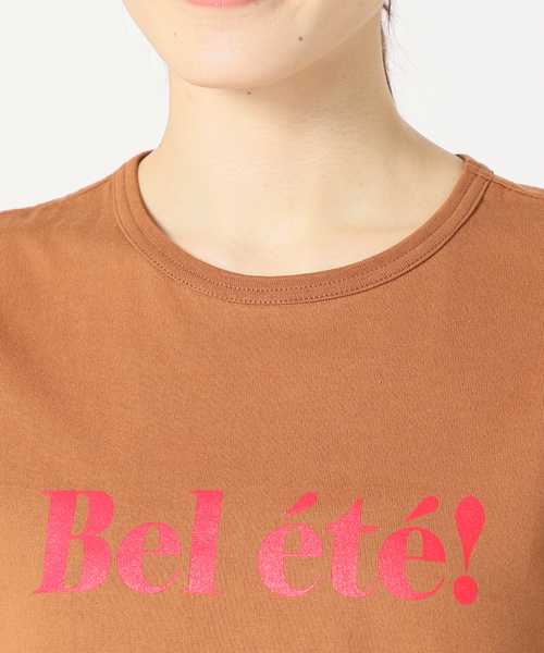 SLOBE IENA（スローブイエナ）の「Bel ete ロゴTシャツ（Tシャツ/カットソー・レディース・ホワイト/ネイビー/ブラウン/サックスブルー・FREE）」の9枚目の写真