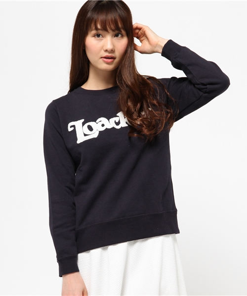 OUTLET（アウトレット）の「【CIAOPANIC TYPY】ローカーコラボクルースウェット（スウェット・レディース・グレー/ネイビー・MEDIUM/SMALL）」の2枚目の写真