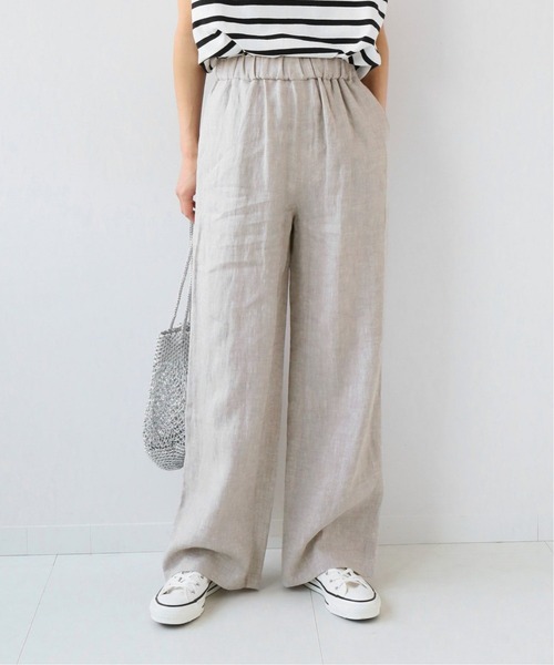 JOURNAL STANDARD relume（ジャーナルスタンダード　レリューム）の「《追加》Yarn-Dyeリネンイージーパンツ（その他パンツ・レディース・ベージュ/ライトグレー/ネイビー/グリーン・38/36）」の2枚目の写真