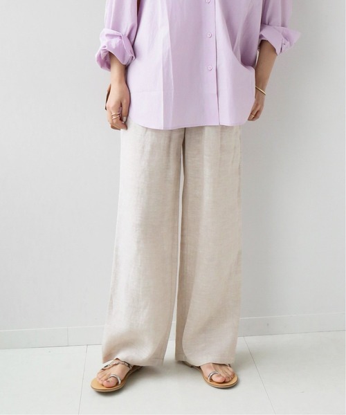 JOURNAL STANDARD relume（ジャーナルスタンダード　レリューム）の「《追加》Yarn-Dyeリネンイージーパンツ（その他パンツ・レディース・ベージュ/ライトグレー/ネイビー/グリーン・38/36）」の19枚目の写真